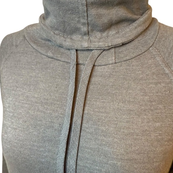 Prana | Gray-Brown Long Sleeve Athleisure Dress with Cowl Neck | Sz XS - Picture 2 of 9